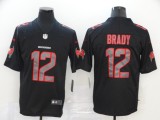 Men's Tampa Bay Buccaneers #12 Brady Fashion Impact Black Color Rush Limited Jersey