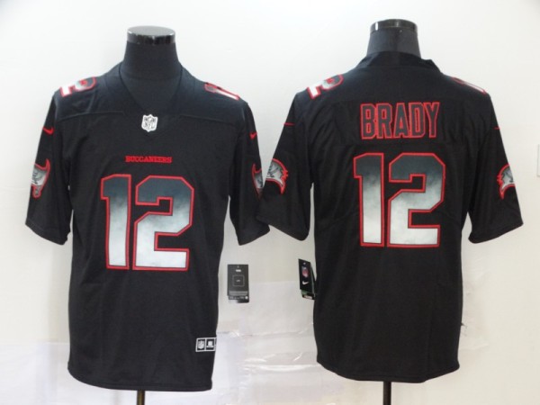 Copy Men's Tampa Bay Buccaneers #12 Brady Black 2019 Smoke Fashion Limited Men Jersey