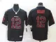 Men's Tampa Bay Buccaneers #12 Brady Black Lights Out Black Color Rush Limited Jersey