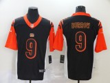 Men's Cincinnati Bengals #9 Joe Burrow Black Inverted Legend Men Jersey