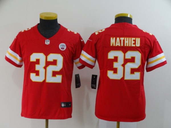 Youth Kansas City Chiefs #32 Tyrann Mathieu Red Vapor Untouchable Limited Jersey