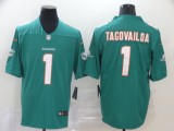 Men's Miami Dolphins #1 Tua Tagovailoa Aqua Vapor Untouchable Limited Jersey