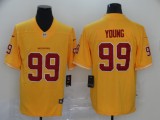 Men's Washington Redskins #99 Young Yellow Color Rush Limited Jersey