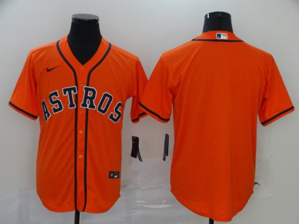 MLB Houston Astros Blank Orange Game Nike Jersey