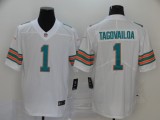 Men's Miami Dolphins #1 Tua Tagovailoa White 2020 NFL Draft Alternate Vapor Limited Jersey