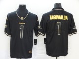 Men's Miami Dolphins #1 Tua Tagovailoa Black 2020 Golden Edition Limited Jersey