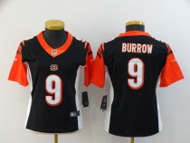 Women Cincinnati Bengals #9 Joe Burrow Black Vapor Untouchable Limited Jersey