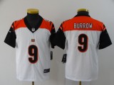 Youth Cincinnati Bengals #9 Joe Burrow Whiter Vapor Untouchable Limited Jersey