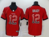 Men's Tampa Bay Buccaneers #12 Brady Red Drift Fashion Color Rush Limited Jersey