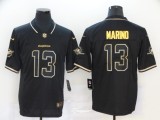 Men's Miami Dolphins #13 Dan Marino Black 2020 Golden Edition Limited Jersey