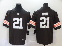 Men's Cleveland Browns #21 Ward New Brown Vapor Untouchable Limited Jersey