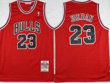 Men's NBA Chicago Bulls #23 Jordan Red Throwback Jersey