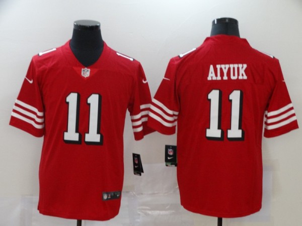 Men's San Francisco 49ers #11 Brandon Aiyuk Red 2020 Color Rush Limited Jersey