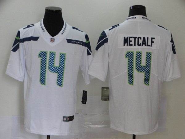 Nike Seattle Seahawks #14 D.K. Metcalf 2019 NFL Draft White Vapor Untouchable Limited Jersey