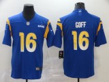 Men's Los Angeles Rams #16 Jared Goff 2020 Royal Vapor Limited Stitched NFL Jersey