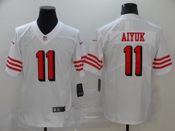 Men's San Francisco 49ers #11 Brandon Aiyuk White 2020 Color Rush Limited Jersey