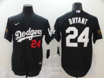 MLB Los Angeles Dodgers #24 Bryant Black Game Nike Jersey