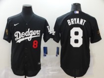 MLB Los Angeles Dodgers #8 Bryant Black Game Nike Jersey