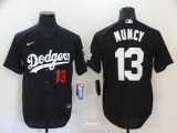 MLB Los Angeles Dodgers #13 Muncy Black Game Nike Jersey