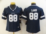 Women Dallas Cowboys #88 CeeDee Lamb Blue 2020 NFL Draft Vapor Limited Jersey