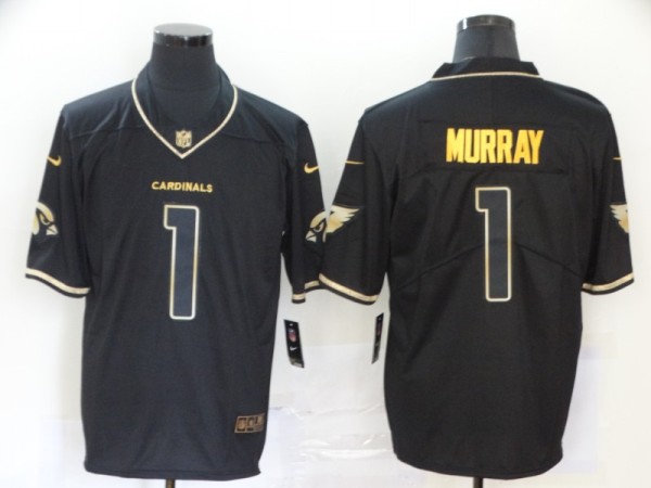 Men's Arizona Cardinals #1 Kyler Murray Black 2019 Golden Edition Limited Jersey