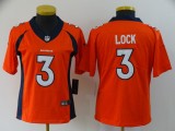 Women Denver Broncos #3 Lock Orange Alternate Vapor Untouchable Limited Jersey