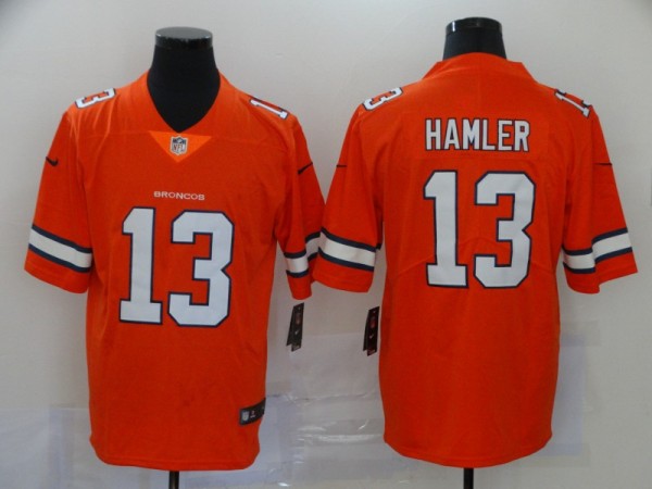 Men's Denver Broncos #13 Hamler Orange Color Rush Limited Jersey