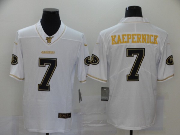 Nike San Francisco 49ers #7 Colin Kaepernick White 2020 Golden Edition Limited Jersey