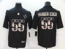 Men's Dallas Cowboys #55 Leighton Vander Esch 2019 Black Statue Of Liberty Limited Jersey