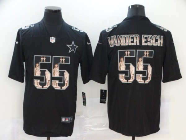 Men's Dallas Cowboys #55 Leighton Vander Esch 2019 Black Statue Of Liberty Limited Jersey