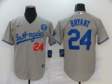 MLB Los Angeles Dodgers #24 Bryant Grey Game Nike Jersey