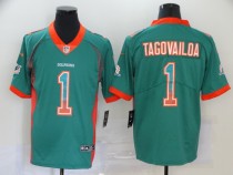 Men's Miami Dolphins #1 Tua Tagovailoa Drift Fashion Color Rush Limited Jersey