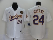 MLB Los Angeles Dodgers #24 Bryant White Game Nike Jersey