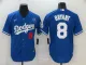 MLB Los Angeles Dodgers #8 Bryant Blue Game Nike Jersey