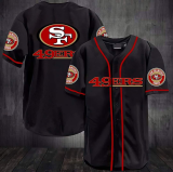 San Francisco 49ers New Style Baseball Black Customized Jersey