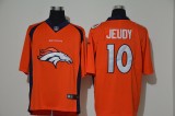 Men's Denver Broncos #10 Jeudy Team Big Logo Number Vapor Untouchable Limited Jersey