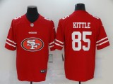 Men's San Francisco 49ers #85 Kittle Team Big Logo Number Vapor Untouchable Limited Jersey
