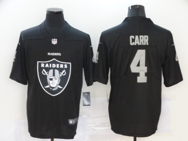 Nike Raiders #4 Carr Team Big Logo Number Vapor Untouchable Limited Jersey