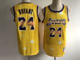 NBA Los Angeles Lakers #24 Kobe Bryant Swingman Gold Classic Airbrush Stitched Jersey