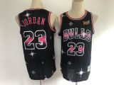 Men's Chicago Bulls #23 Michael Jordan Black Swingman Classic Stitched NBA Jersey