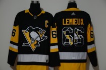 Men's NHL Pittsburgh Penguins #66 Lemeux Black Adidas Jersey