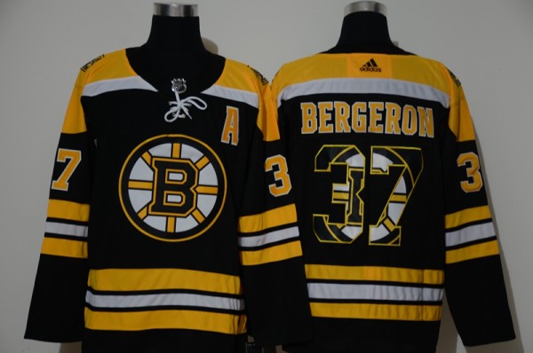 Men's Adidas Boston bruins #37 Bergeron Black  NHLJersey