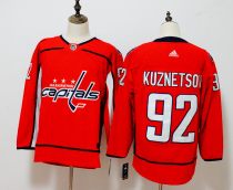 Men's Adidas Washington Capitals #92 Evgeny Kuznetsov Red Stitched NHL Jersey