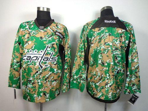 NHL Capitals Blank Camo Veterans Day Practice Stitched NHL