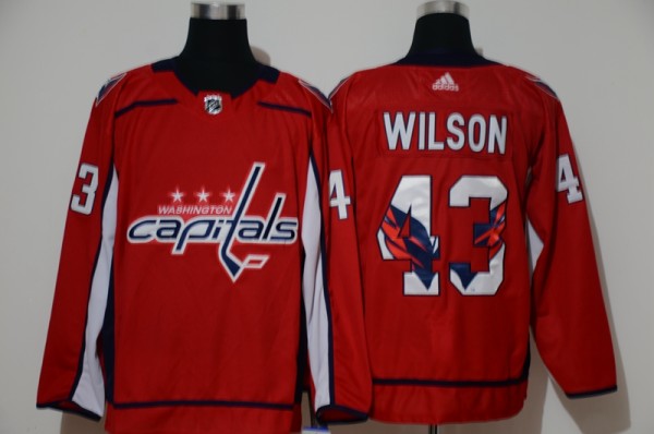 Men's Washington Capitals #43 Tom Wilson Red Stitched NHL Jersey