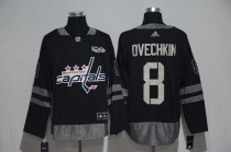 NHL Washington Capitals #8 Alex Ovechkin Black 100th Anniversary Hockey Jersey