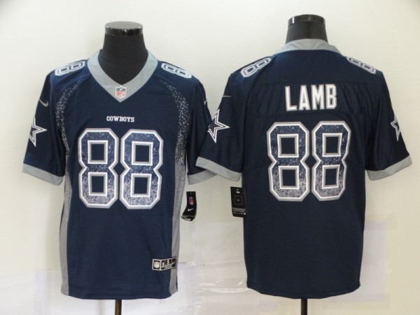 Men's Dallas Cowboys #88 CeeDee Lamb Navy Blue Drift Fashion Color Rush Stitched NFL Jersey