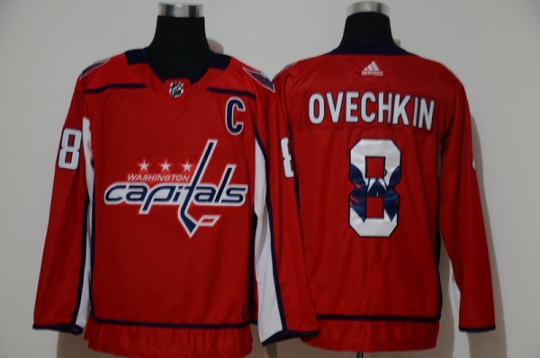 Men's Washington Capitals #8 Alexander Ovechkin Red Stitched NHL Jersey