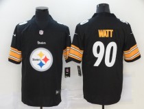 Men's Pittsburgh Steelers #90 T. J. Watt Team Big Logo Number Vapor Untouchable Limited Jersey