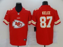 Men's Kansas City Chiefs #87 Kelce Red Team Big Logo Number Vapor Untouchable Limited Jersey